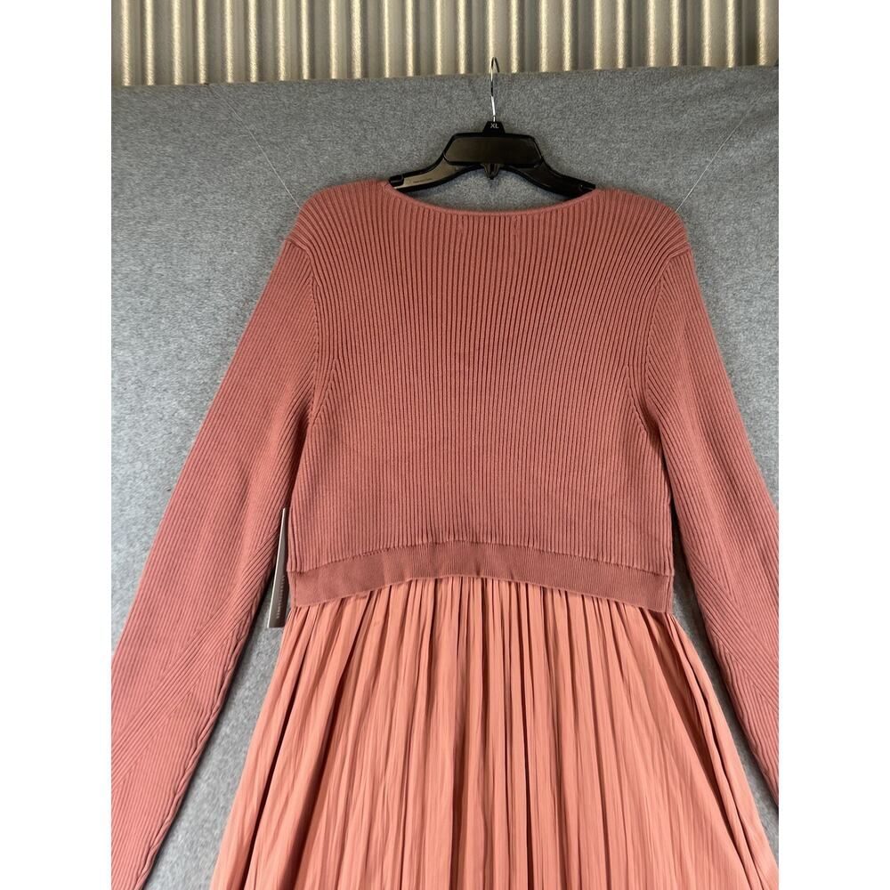 Anthropologie The Thea Twofer Sweater Dress Scoop-Neck Edition Size XLarge Orang - Picture 8 of 10